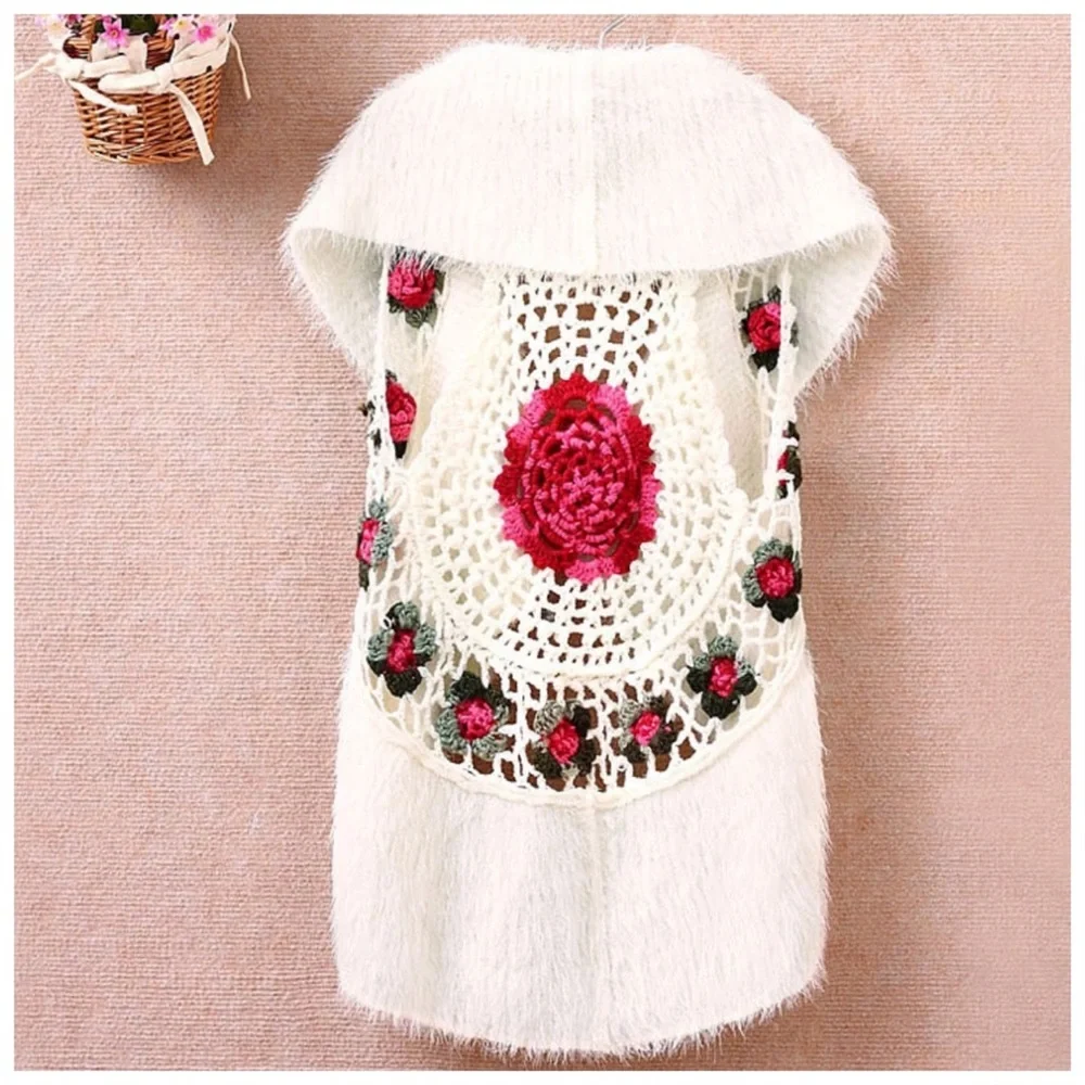 Crochet Soft Sweater Vest - Picture 9 of 12